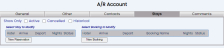 A/R account screen Stays tab